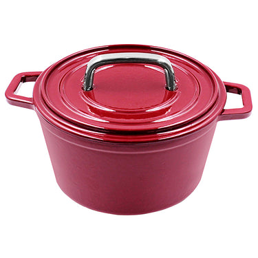 Red Alpen 20cm Cast Iron Casserole